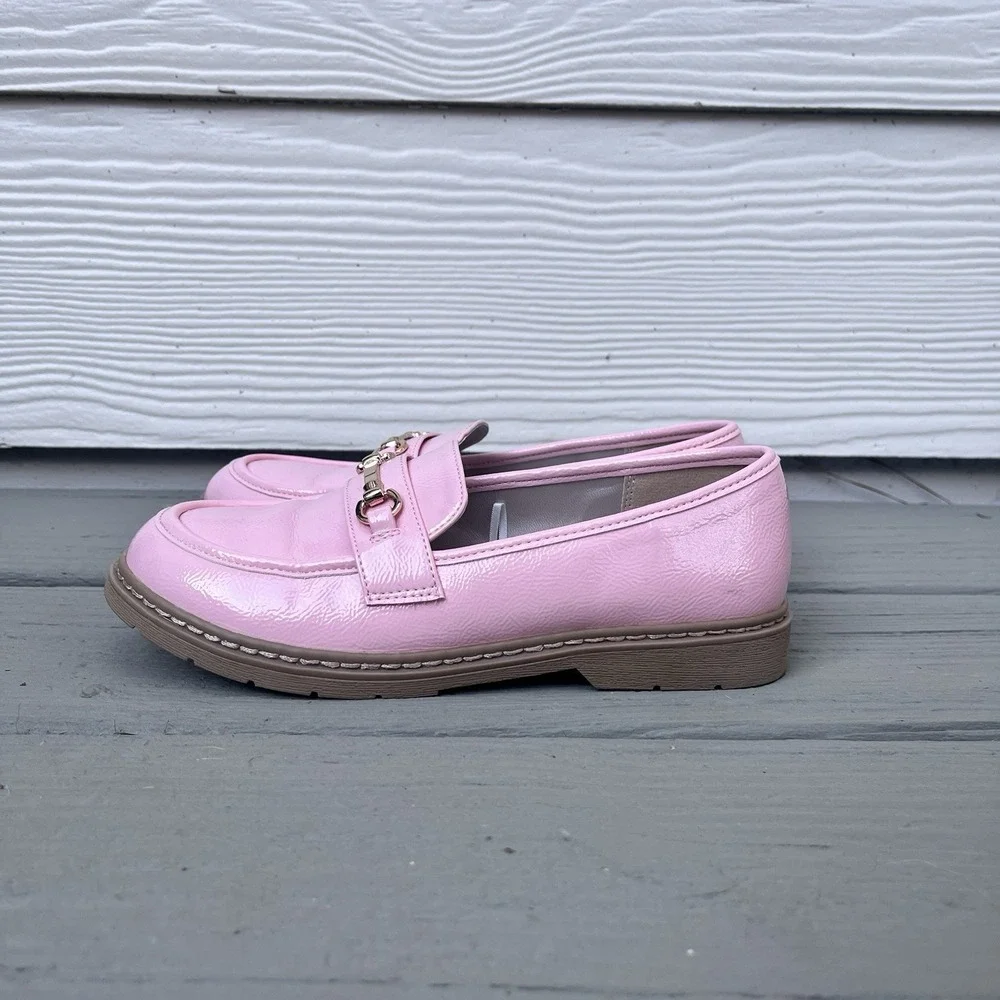 Gymboree Pink Faux Patent Loafers Classroom‎ Cutie Girls Size 2